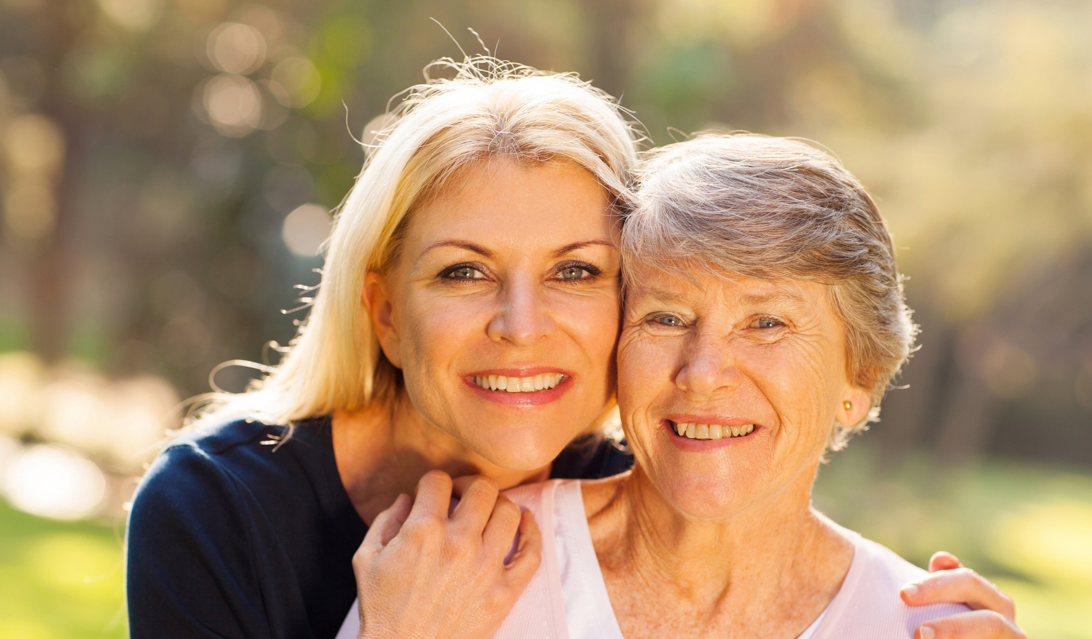 happy mother and daughter